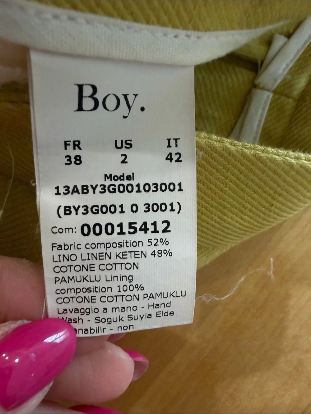 Boy. By Band of Outsiders Yellow Linen and Cotton Blend Shorts